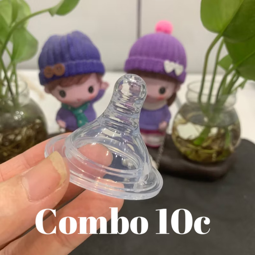 Combo 10c Núm ti thay thế cổ rộng A01 (size trên 9tháng)