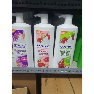  SỮA TẮM HAZELINE YẾN MẠCH DÂU TẮM   MATCHA LỰU ĐỎ ONG CHÚA HOA LY CHAI 1KG 995ML  