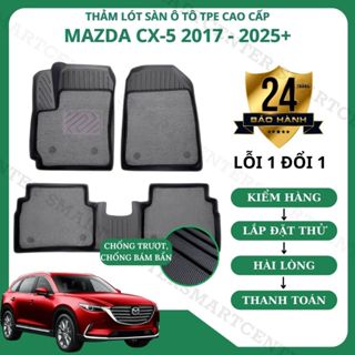 Thảm lót sàn ô tô Mazda CX5 2017 2018 2019 2020 2021 2022 2023 2024 2025 nhựa TPE bảo hành 24 tháng, lỗi 1 đổi 1