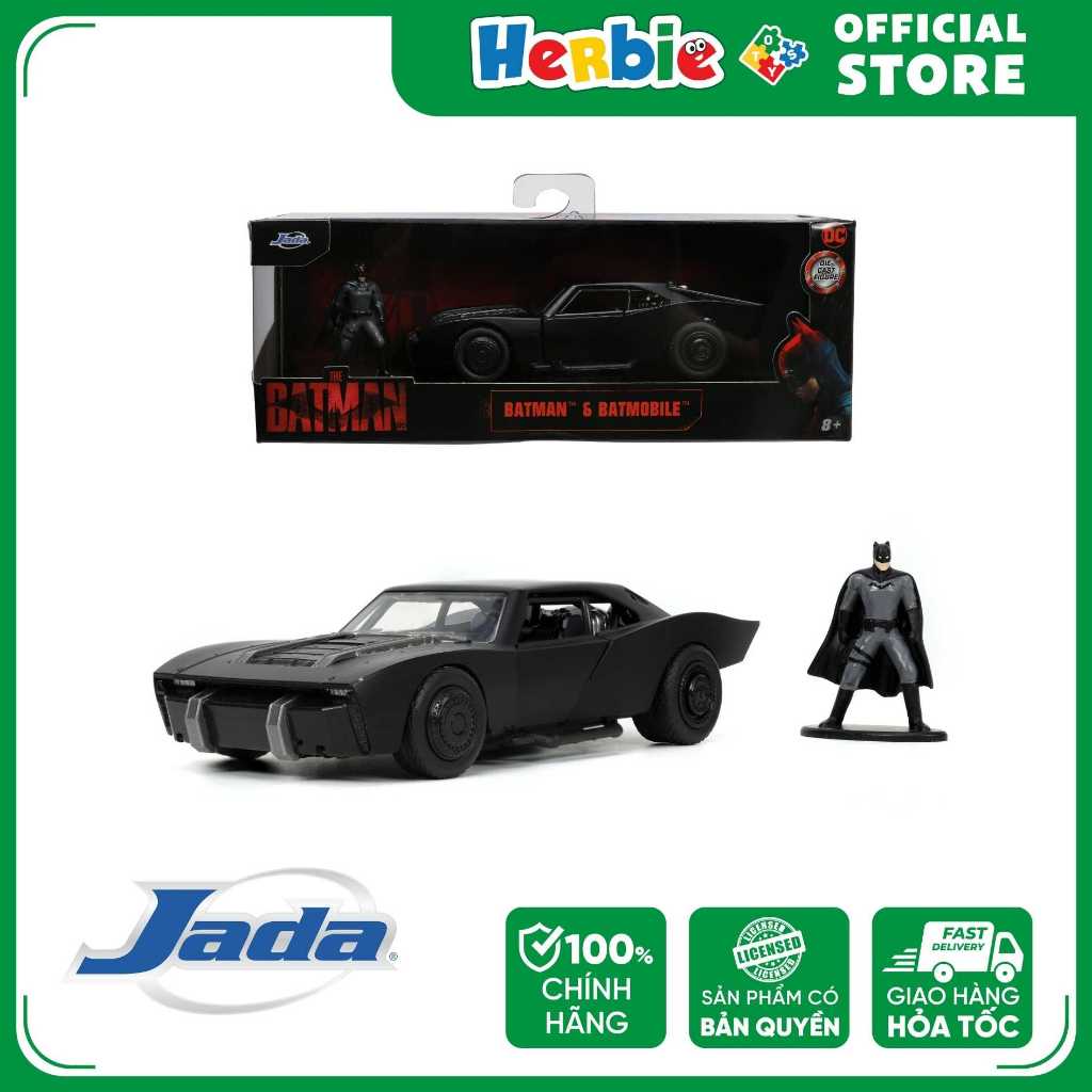 Đồ Chơi Xe Mô Hình JADA TOYS DC Comics Batman 2022 Batmobile & Batman Figure 1:32 32042 - Herbie Toy
