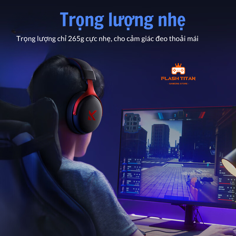 Tai nghe chụp tai Gaming Mchose V9 pro - Hỗ trợ app tùy chỉnh - Có mic đàm thoại - 3 mode kết nối | BigBuy360 - bigbuy360.vn