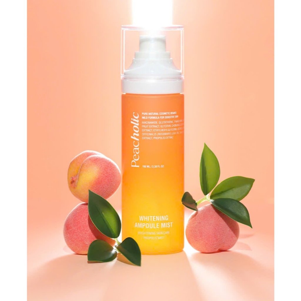 M54_COMBO Xịt khoáng keo ong niacinamide glutathione tranexamic acid dưỡng trắng Peacholic Whitening