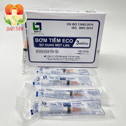 [HỘP 100 Cái] Bơm Tiêm 3ml MPV Đốc Kim 23G - 25G