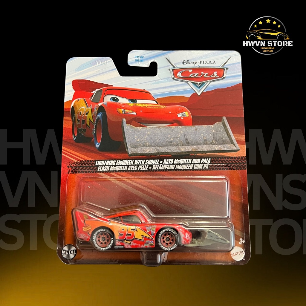 Miniverse - Xe mô hình CARS-Xe mô hình CARS - McQueen Với Máy Xúc màu đỏ