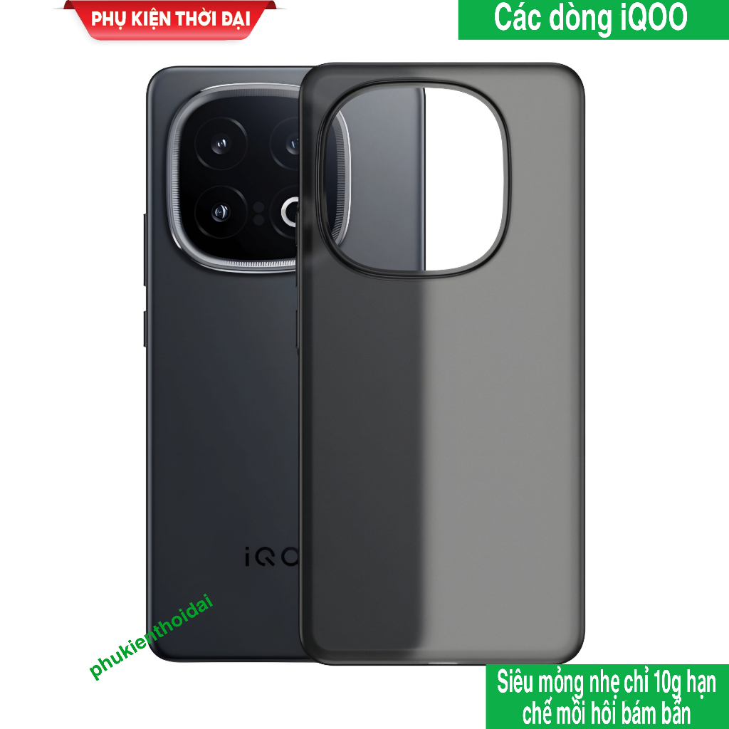 Ốp lưng iQOO Z10 Turbo / Z10 Turbo Pro / Z10 Turbo Plus nhựa PP nhám mờ siêu mỏng nhẹ ôm máy
