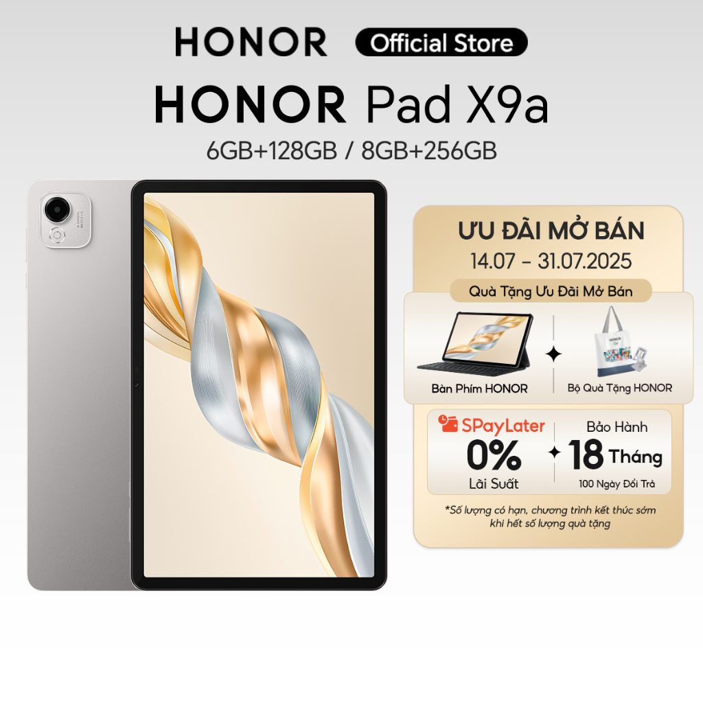 [Tặng Kèm Bàn Phím] Máy Tính Bảng Honor Pad X9a Wifi 6GB+128GB| Pin 8300mAh| Chip Snapdragon 685| BH 18 Tháng | BigBuy360 - bigbuy360.vn