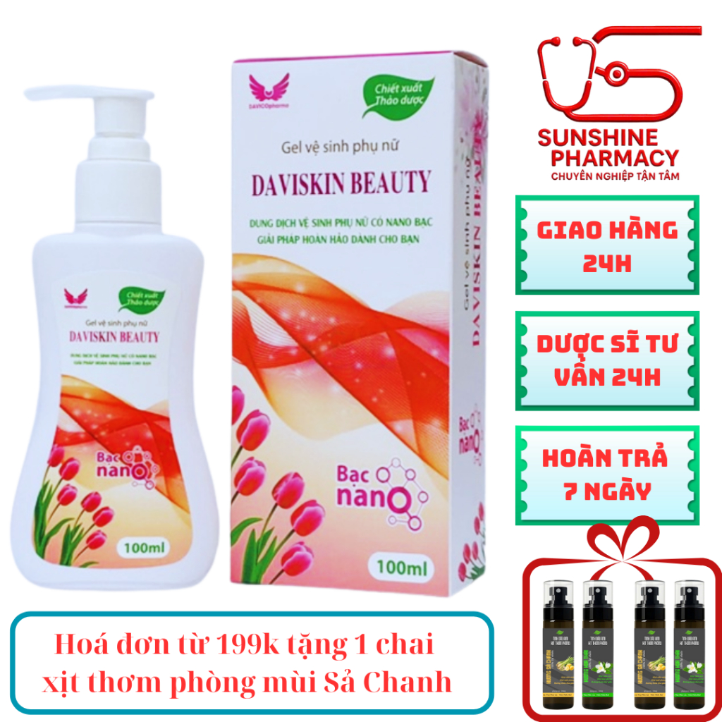 [CHÍNH HÃNG] Dung dịch vệ sinh phụ nữ Daviskin beauty  vệ sinh làm sạch và thơm