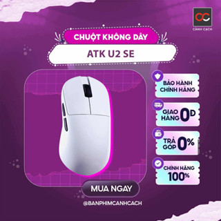  Chuột Gaming ATK U2 – Chuột Không Dây Nhẹ 44g Cảm Biến PAW3950 Ultra Polling Rate 8000Hz - Hiệu Suất Đỉnh Cao Cho Game 