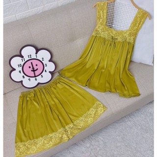 Bigsize (50Kg - 95Kg) Bộ Đùi + Dài Nữ 2 Dây Ren To che Bắp Tay Chất Vải Lụa Latin Phối ren To, Quần Ren Women.