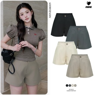 Quần short nữ MONÁ lưng cao tôn dáng chất vải dày dặn - PALM SHORTS