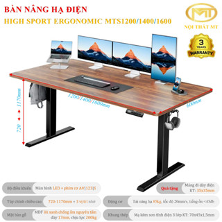 Bàn nâng hạ điện High Sport Ergonomic MTS1200/1400/1600, BH 36 tháng sử dụng
