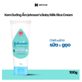  Kem Dưỡng Ẩm Johnson's Baby Milk Rice Cream 100g 