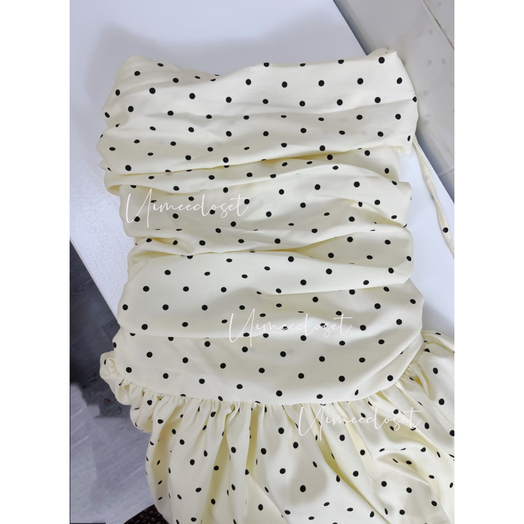 Váy dài đi biển váy trễ vai phong cách hàn quốc hàng thiết kế loại 1 hình chính chủ Hana dress | BigBuy360 - bigbuy360.vn
