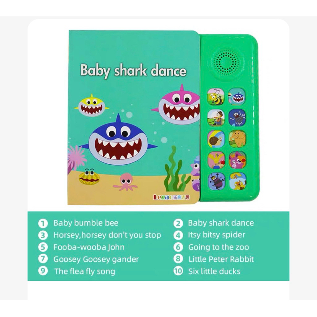 Sách Nhạc Tiếng Anh Cho Bé – Baby Shark Dance Sound Book