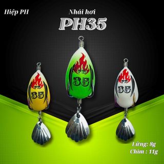  Nhái hơi F35 PH v2 chì đúc mồi giả câu lure cá lóc siêu nhạy cá size mini 3,5cm nặng 8g-11g 