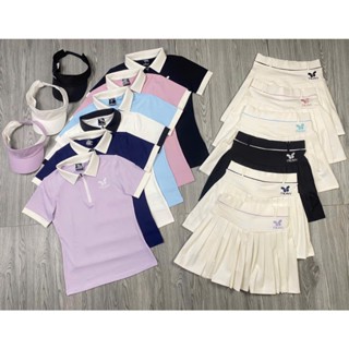 Bộ Váy Thể Thao MILAVY Chơi Pickleball, Cầu Lông, Tennis, Golf, Váy Xếp Ly Kèm Áo Polo Khoá Kéo Vải Thun Xịn Đẹp - BML13