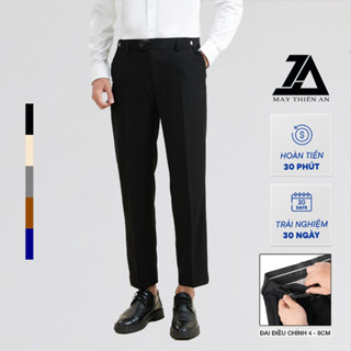 Quần Âu Nam MAY THIÊN AN Sidetab Điều Chỉnh Độ Rộng Vòng Eo Form Dáng Baggy Phong Cách Hàn Quốc Vải Co Giãn - QTCAP