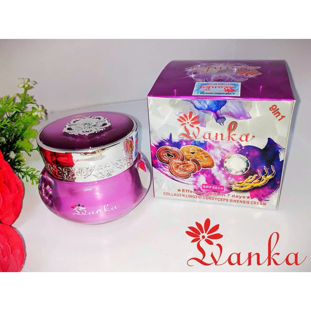 Kem Lvanka Collagen Linh Chi màu tím