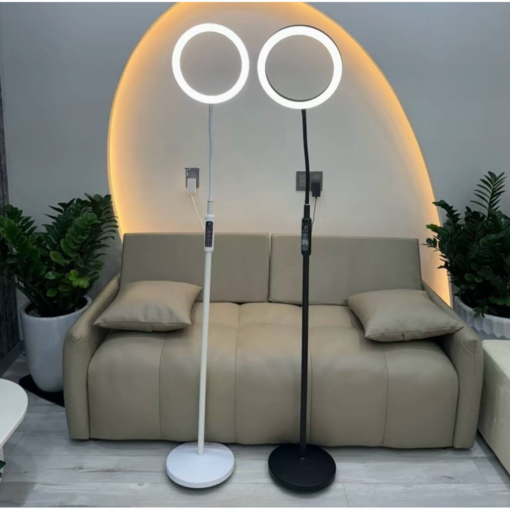 Đèn Led Tròn Spa Phun Xăm Cao 1m8 Thấp 1m2 Bóng Đèn 30cm Đế Rộng 30cm Chân Nặng