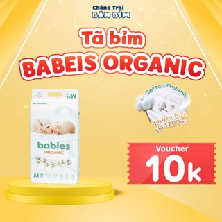    1 Bịch   Tã  Bỉm Dán BABIES ORGANIC size NB76 S66 M56 L46 tinh chất lô hội thấm hút 1300ml bỉm ngày đêm cho bé 