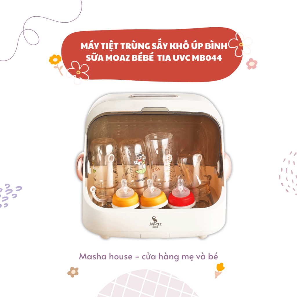 Máy tiệt trùng sấy khô úp bình sữa Moaz BéBé tia UVC MB044