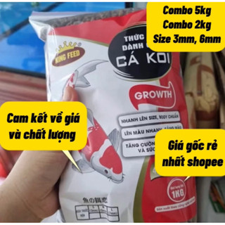 5kg Cám cá Koi King Feed siêu tăng trưởng 42% đạm, không váng dầu, Body tròn đẹp