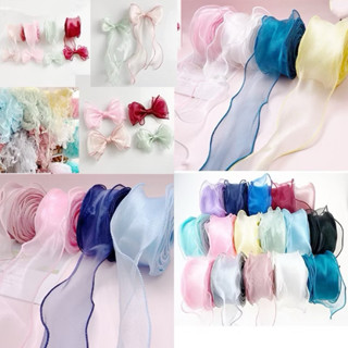 Combo 10 Cuộn Ruy Băng Voan Đuôi Cá 4cm x 9m (Không Lõi), Gói Hoa, Gói Quà, Trang Trí Tiệc, DIY, Decor