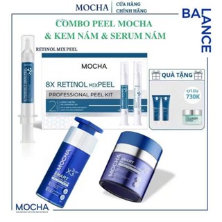  Combo Retinol Mix Peel+ Combo Kem Nám Chuyên Sâu MOCHA & Tinh Chất Làm mờ thâm Nám từ Tầng Sâu Thương Hiệu: Mocha 