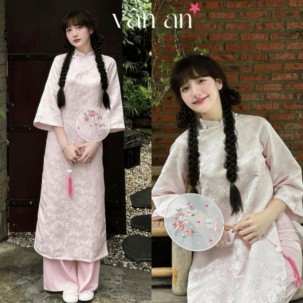 [VÂN AN - TẾT 2026] Áo Dài CHÂU SA - Dáng Suông, Tay Lỡ Với Thiết Kế Hai Tà - Chất Liệu Gấm Hoa Nổi Cao Cấp - SẴN HÀNG | BigBuy360 - bigbuy360.vn