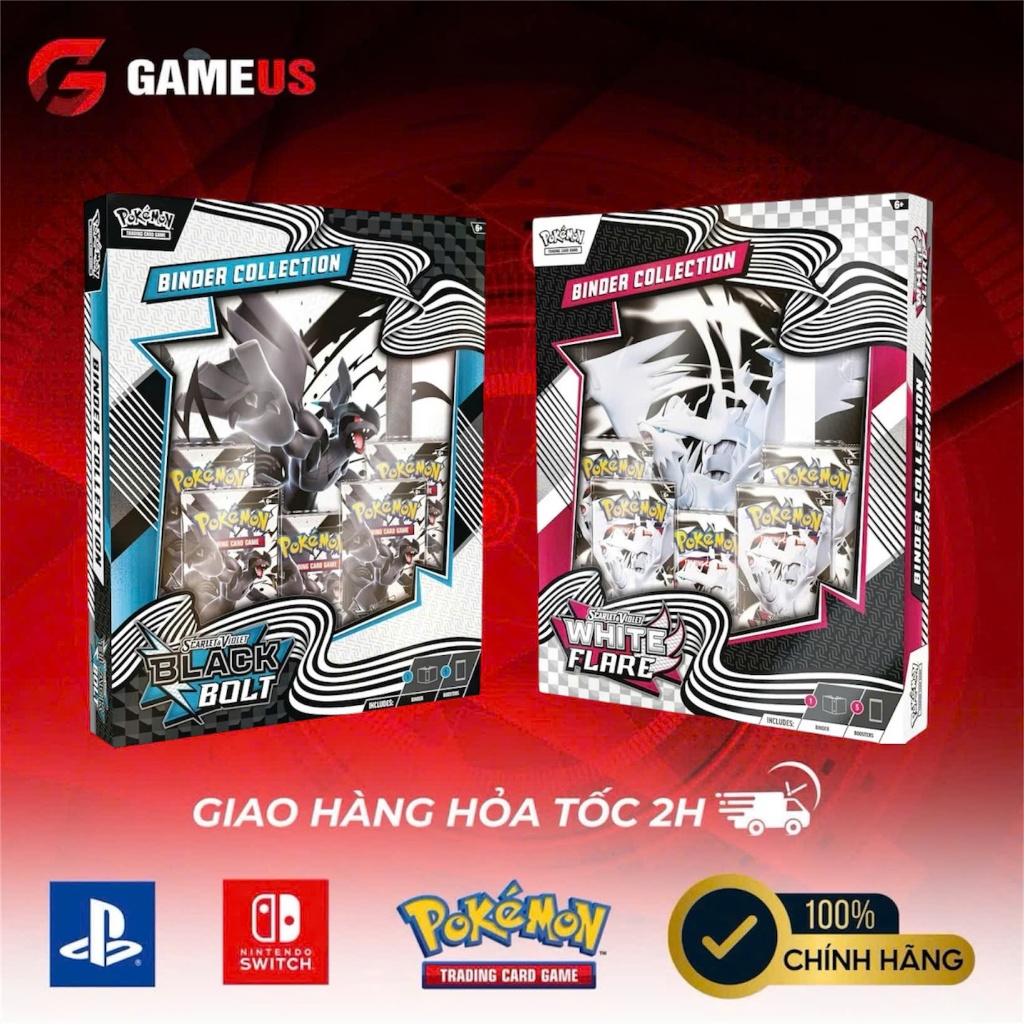 [Chính Hãng Thẻ bài TCG Pokemon Scarlet & Violet SV10.5 White Flare _ Black Bolt  Binder Collection