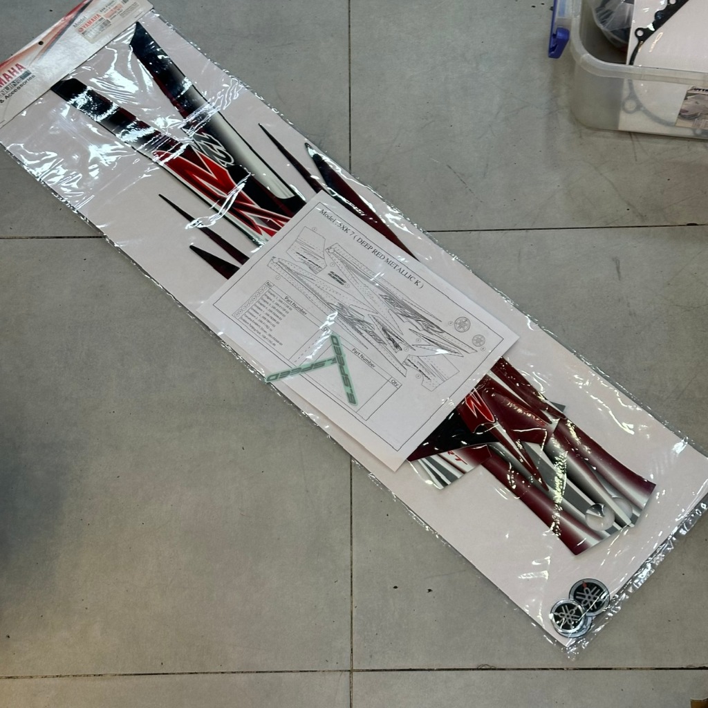 Tem Yaz zin hảng ( Màu Đỏ Đen ) Yaz125 / Y125Z