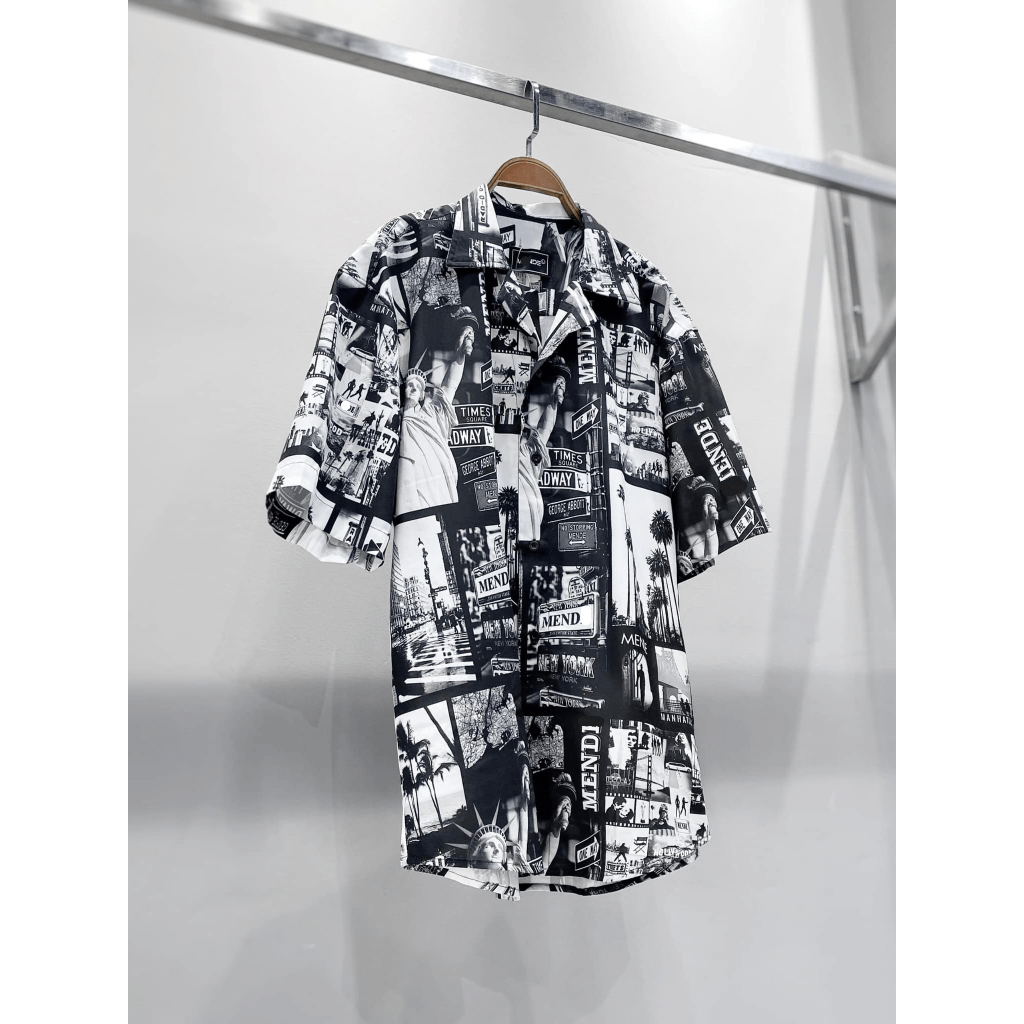 NSN Studio | Áo Sơ mi Unisex Nam Nữ " SUMMER VIBE  " - 4 Size - Vải Lụa Cao Cấp Không Nhăn Mềm Mịn M