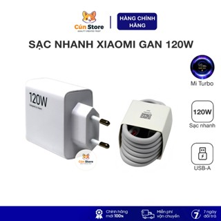  Bộ sạc Xiaomi GaN 120W Mi Turbo sạc cho Mi 14T Pro Redmi Note 12,13 Pro cực nhanh | Bảo hành 6tháng 