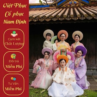 Áo Nhật Bình Nữ Đủ Màu Vải Gấm Loại 1 , Áo Nhật Bình Thời Nguyễn Cổ Phục Việt Nam ,Việt Phục Cổ Phục Nam Định