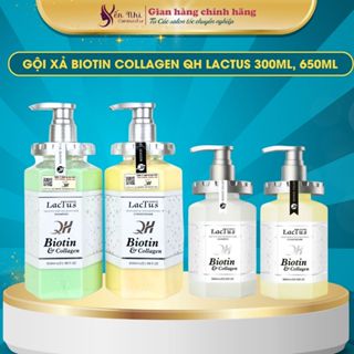Dầu gội biotin collagen QH Lactus season ngăn rụng tóc, giảm gàu, da đầu dầu, Dầu gội biotin 650ML