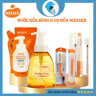 Nước rửa bình sữa (Mẫu mới)/ Cọ rửa bình Wesser Dạng Chai/Túi 500ml An toàn cho bé MECAHEO