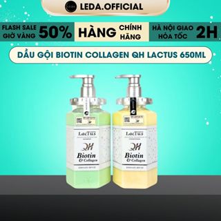 Dầu gội QH Lactus season dầu gội đầu cặp ngăn rụng tóc, giảm gàu cho da đầu dầu, Dầu gội biotin collagen 650ml