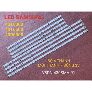  LED TIVI SAMSUNG 43T6000 43T6500 43R6000 MỚI 100% BỘ 4 THANH MỖI THANH 7 BÓNG 3V GỒM 4 THANH 4 BÓNG + 4 THANH 3 BÓNG 