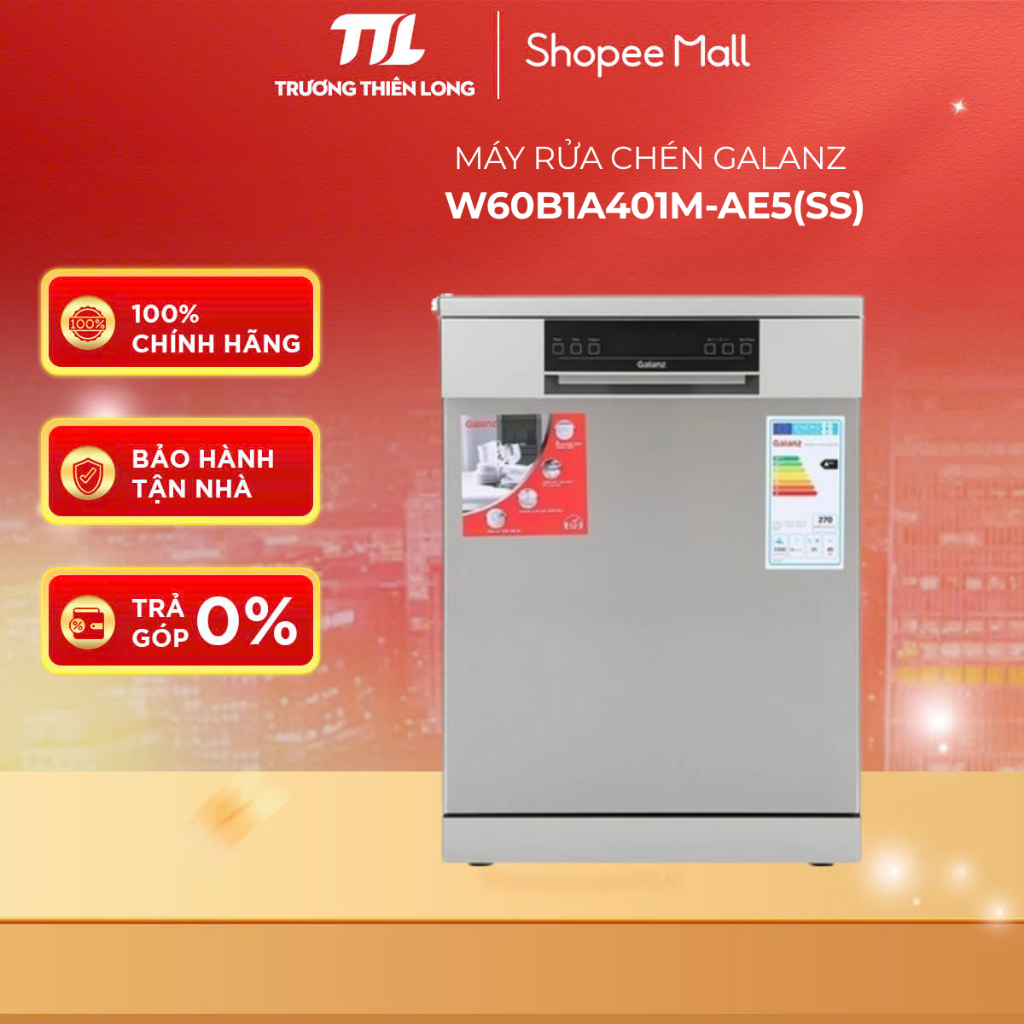 W60B1A401M-AE5(SS - Máy Rửa Chén Độc Lập Galanz W60B1A401M-AE5(SS) [TOÀN QUỐC][GIÁ MÁY]