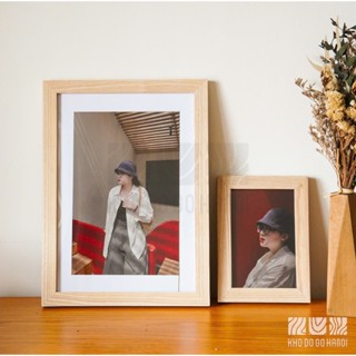 Khung ảnh để bàn hoặc treo tường viền bằng màu tự nhiên size 10x15, 13x18, 15x21, 21x30