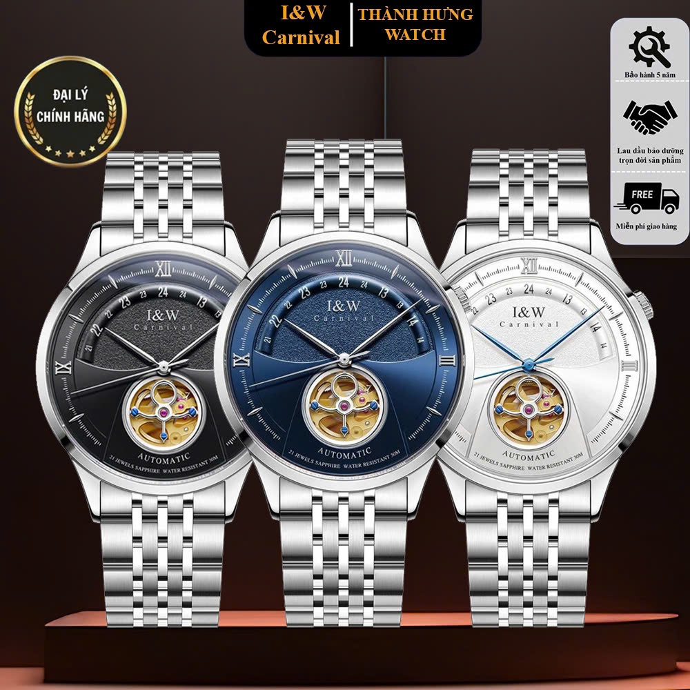 Đồng hồ nam chính hãng IW CARNIVAL IW525G-12 Kính sapphire,chống xước,Chống nước 30m,BH 24 tháng,Đồn