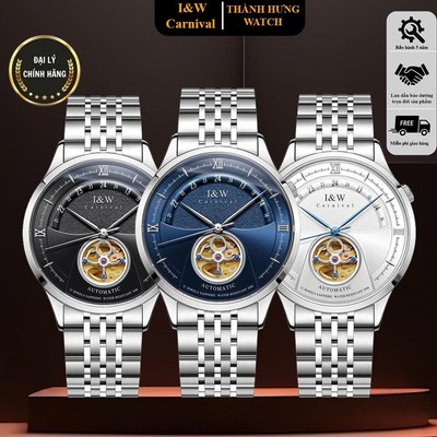 Đồng hồ nam chính hãng I&W Carnival 525G-T4 Kính sapphire,chống xước,Chống nước 30m,BH 24 tháng,Đồng hồ cơ (Automatic)