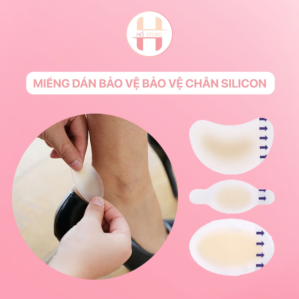 Miếng dán silicon bảo vệ giảm đau, phù chân khi đi giày cao gót, giảm ma sát khi mang giày MD12