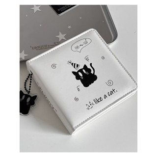  ✨Album ảnh 1 ngăn bìa da hình mèo trắng đen – Phong cách Hàn đựng ảnh polaroid 3 inch cho học sinh & fan idol. 