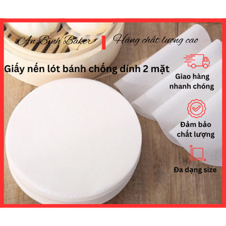 GIẤY NẾN HÌNH TRÒN KHÔNG ĐỤC LỖ lót bánh bao, dimsum,..chống dính 2 mặt, chịu nhiệt tốt, giấy nến An Bình