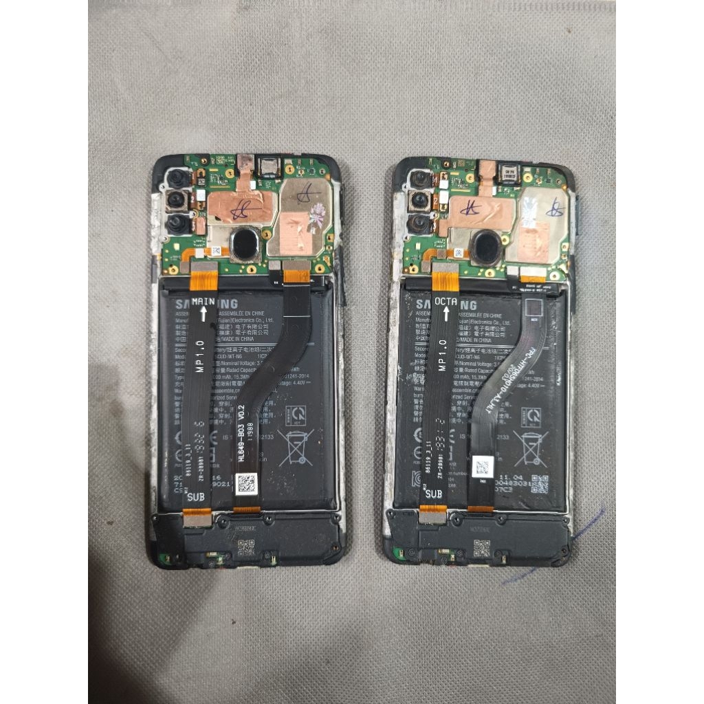 Cụm xác samsung A20S sống zin hư màn ko nắp lưng