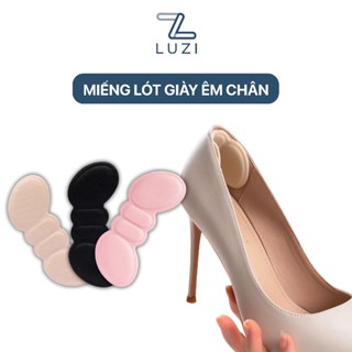 Miếng lót đệm gót giày LUZI êm chân, chất liệu cotton kháng khuẩn khử mùi, có lớp keo siêu dính MD2