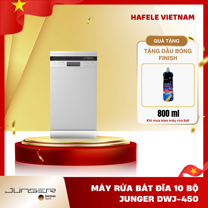 Máy Rửa Bát Âm Tủ Junger Leopard DWJ-450 – Dung Tích 10 bộ Châu Âu – Công nghệ Đức - FEM