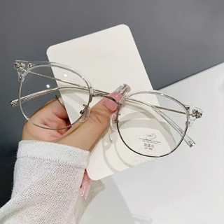 Kính cận thị gọng nửa viền tròn nhựa cao cấp giành cho học sinh, sinh viên form nhỏ mã 9541 - Quang Minh