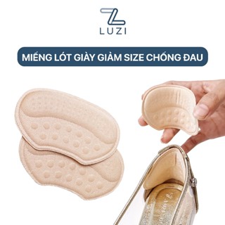 Căp miếng lót giày LUZI giảm size chống đau, tuột gót có hạt mát xa silicon mềm mịn êm chân MD10